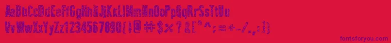 NewPressErodedBold Font – Purple Fonts on Red Background