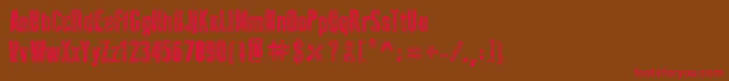 NewPressErodedBold Font – Red Fonts on Brown Background