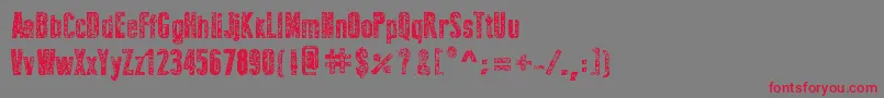 NewPressErodedBold Font – Red Fonts on Gray Background