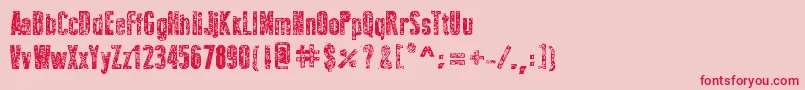 fuente NewPressErodedBold – Fuentes Rojas Sobre Fondo Rosa