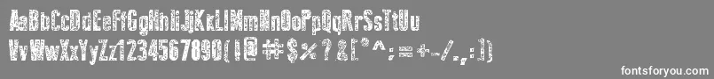 NewPressErodedBold Font – White Fonts on Gray Background