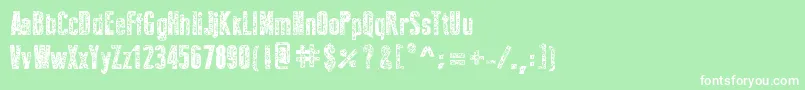 NewPressErodedBold Font – White Fonts on Green Background