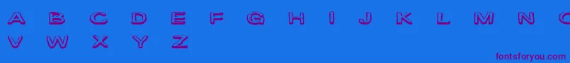 CfmarieevecartoonsRegular Font – Purple Fonts on Blue Background