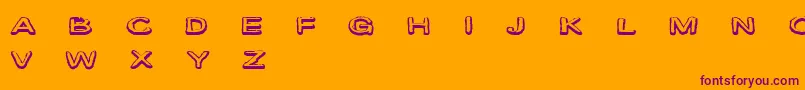 Police CfmarieevecartoonsRegular – polices violettes sur fond orange