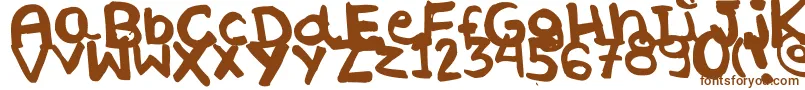 Шрифт WhateverByLucianaMorin – коричневые шрифты на белом фоне