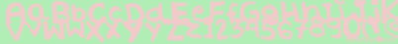 WhateverByLucianaMorin Font – Pink Fonts on Green Background