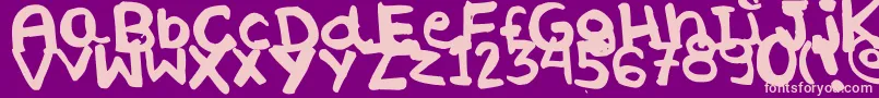 Lisätietoja WhateverByLucianaMorin-fontista WhateverByLucianaMorin-fontti – vaaleanpunaiset fontit violetilla taustalla