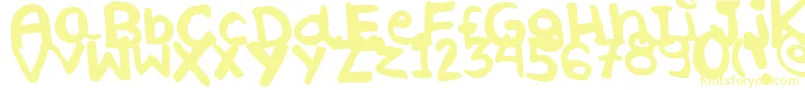 WhateverByLucianaMorin-fontti – keltaiset fontit