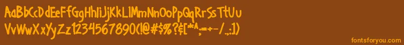 fuente Handage Aoe Bold – Fuentes Naranjas Sobre Fondo Marrón