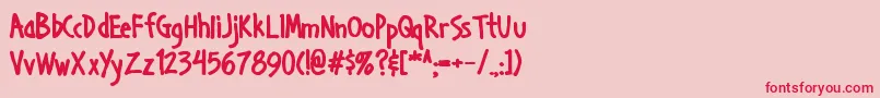 fuente Handage Aoe Bold – Fuentes Rojas Sobre Fondo Rosa