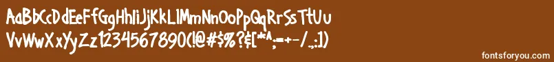 Handage Aoe Bold Font – White Fonts on Brown Background