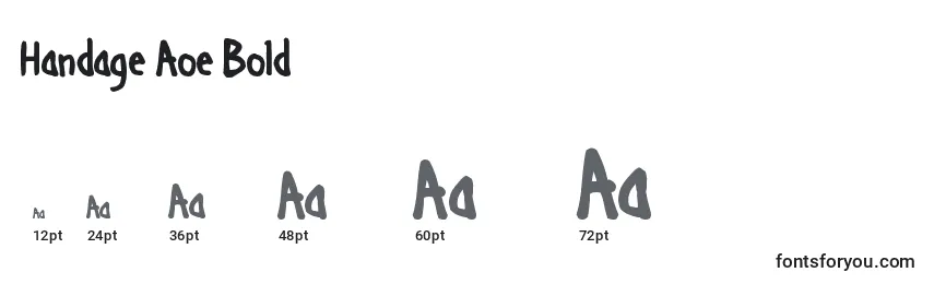 Размеры шрифта Handage Aoe Bold