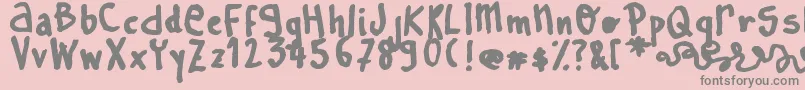 LearnToSpell Font – Gray Fonts on Pink Background