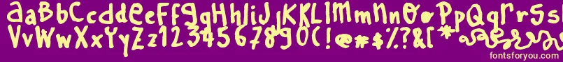 LearnToSpell Font – Yellow Fonts on Purple Background