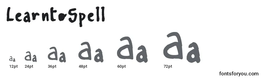 Размеры шрифта LearnToSpell