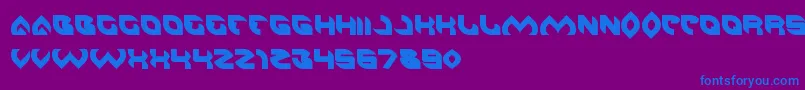 AeroGlass Font – Blue Fonts on Purple Background