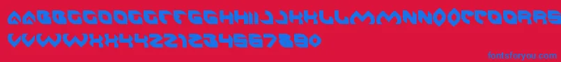フォントAeroGlass – 赤い背景に青い文字