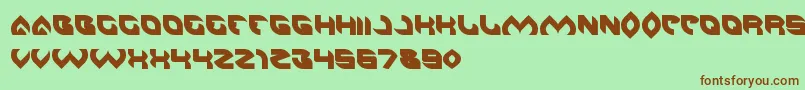 AeroGlass-fontti – ruskeat fontit vihreällä taustalla