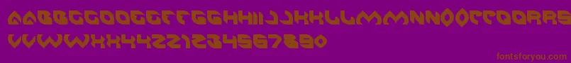 フォントAeroGlass – 紫色の背景に茶色のフォント
