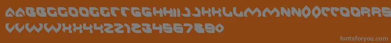 AeroGlass-fontti – harmaat kirjasimet ruskealla taustalla