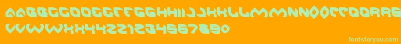AeroGlass Font – Green Fonts on Orange Background