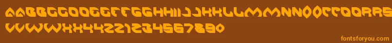 AeroGlass Font – Orange Fonts on Brown Background