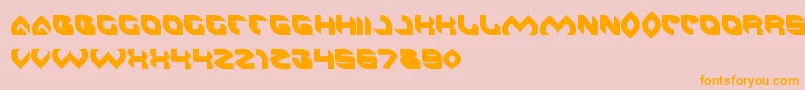 AeroGlass Font – Orange Fonts on Pink Background