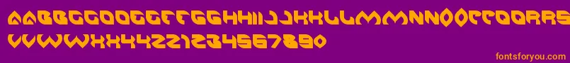 AeroGlass Font – Orange Fonts on Purple Background