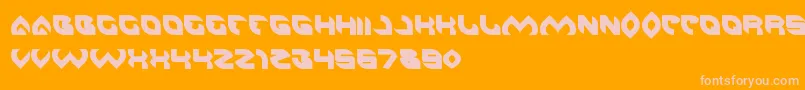 フォントAeroGlass – オレンジの背景にピンクのフォント