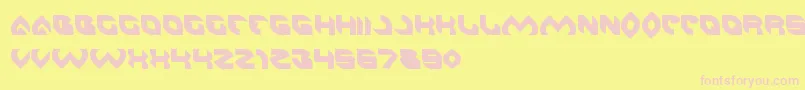 AeroGlass Font – Pink Fonts on Yellow Background