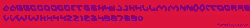 AeroGlass Font – Purple Fonts on Red Background