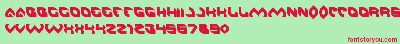 フォントAeroGlass – 赤い文字の緑の背景