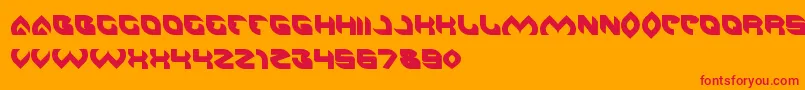 AeroGlass Font – Red Fonts on Orange Background