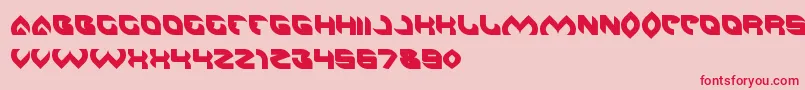 AeroGlass Font – Red Fonts on Pink Background