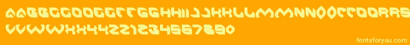 AeroGlass Font – Yellow Fonts on Orange Background