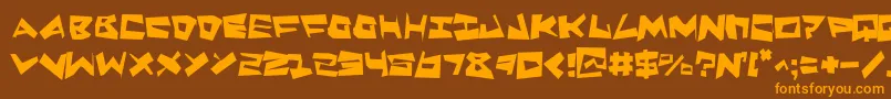 Шрифт QuakeShakeSupermax – оранжевые шрифты на коричневом фоне