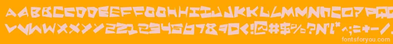 QuakeShakeSupermax Font – Pink Fonts on Orange Background