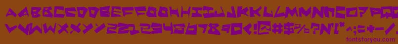 QuakeShakeSupermax Font – Purple Fonts on Brown Background