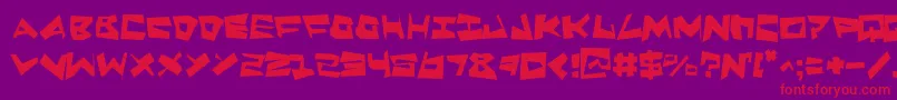 Подробнее о шрифте QuakeShakeSupermax Шрифт QuakeShakeSupermax – красные шрифты на фиолетовом фоне