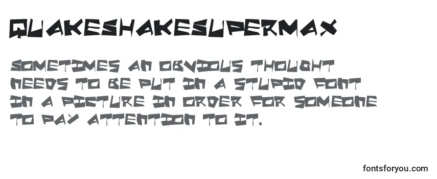 QuakeShakeSupermax Font