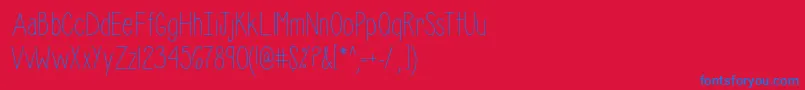IsabelleLayne Font – Blue Fonts on Red Background