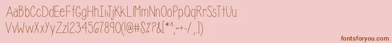Czcionka IsabelleLayne – brązowe czcionki na różowym tle