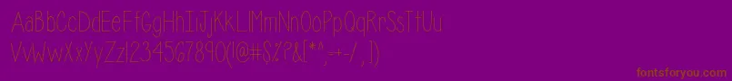 IsabelleLayne Font – Brown Fonts on Purple Background