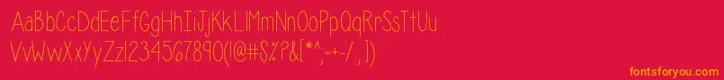 IsabelleLayne Font – Orange Fonts on Red Background