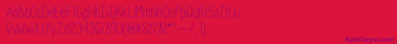 IsabelleLayne Font – Purple Fonts on Red Background