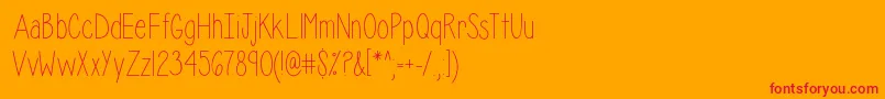 IsabelleLayne Font – Red Fonts on Orange Background