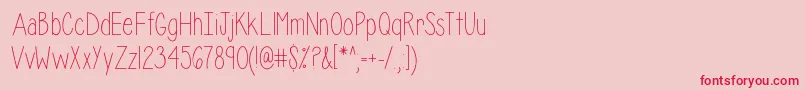 IsabelleLayne Font – Red Fonts on Pink Background