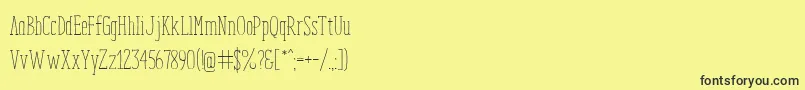 EnyoSerifLight Font – Black Fonts on Yellow Background