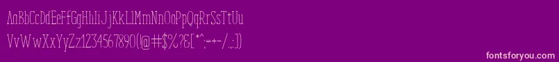 EnyoSerifLight Font – Pink Fonts on Purple Background