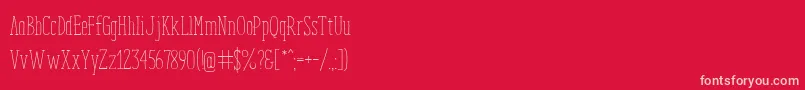 EnyoSerifLight Font – Pink Fonts on Red Background